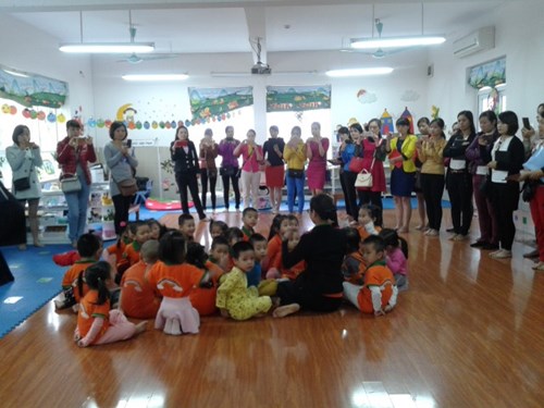 Trường mầm non Hoa Mai tham dự kiến tập chuyên môn và tổ chức các hoạt động thực hành – lấy trẻ làm trung tâm.